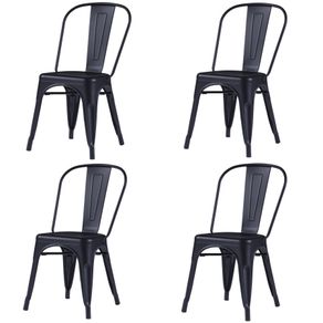 Kit-4-Cadeiras-Tolix-Iron-Titan-Rivatti-Aco-Preto-Fosco