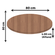 Tampo Redondo 80 cm (Largura) PE40 Pandin MDP 4,00 cm (altura) Cor Noce Naturalle