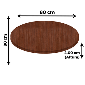 Tampo Redondo 80 cm (Largura) PE40 Pandin MDP 4,00 cm (altura) Cor Escarlate