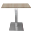 Mesa-Quadrada-Alpha-Inox-Prata-7350-cm--Altura--Tampo-MDP-Quadrado-60-cm-Nogueira-CasaBlanca--Larg-