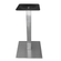 Mesa Quadrada Alpha Inox Prata 73,50 cm (Altura) Tampo MDP Redondo 60 cm Grafito (Larg)