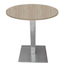 Mesa-Quadrada-Alpha-Inox-Prata-7350-cm--Altura--Tampo-MDP-Redondo-60-cm-Nogueira-CasaBlanca--Larg-