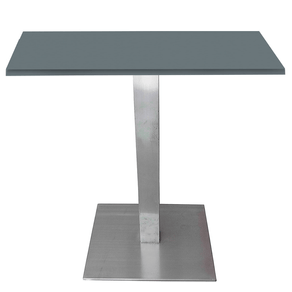 Mesa Quadrada Alpha Inox Prata 73,50 cm (Altura) Tampo MDP Quadrado 70 cm Grafito (Larg) Mesa Quadrada Alpha Inox Prata 73,50 cm (Altura) Tampo MDP Quadrado 70 cm Grafito (Larg)