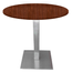 Mesa-Quadrada-Alpha-Inox-Prata-7350-cm--Altura--Tampo-MDP-Redondo-70-cm-Escarlate--Larg-