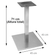 Mesa Quadrada Alpha Inox Prata 73,50 cm (Altura) Tampo MDP Quadrado 80 cm Grafito (Larg)