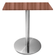 Mesa Beta em Inox 75,00 cm (Altura) Disco Redondo Tampo MDP PE25 Quadrado 70 cm Walnut