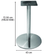 Mesa Beta em Inox 75,00 cm (Altura) Disco Redondo Tampo MDP PE25 Quadrado 80 cm Noce Naturalle