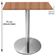 Mesa Beta em Inox 75,00 cm (Altura) Disco Redondo Tampo MDP PE25 Quadrado 80 cm Noce Naturalle
