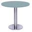 Mesa Beta Big em Inox 75,00 cm (Altura) Disco Redondo Tampo MDP Redondo 80 cm Cinza