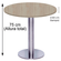 Mesa-Beta-Big-em-Inox-7500-cm--Altura--Disco-Redondo-Tampo-MDP-Redondo-80-cm-Nogueira-CasaBlanca