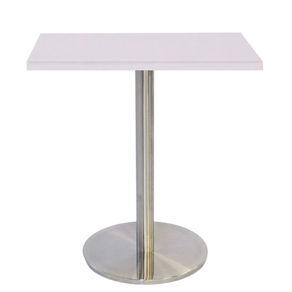 Mesa Bistrô Beta 112,50 cm (Altura) Tampo MDP PE25 Quadrado 60 cm Branco