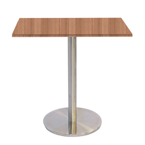 Mesa Bistrô Beta 112,50 cm (Altura) Tampo MDP PE25 Quadrado 60 cm Noce Naturalle