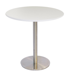 Mesa Bistrô Beta 112,50 cm (Altura) Tampo MDP PE25 Redondo 60 cm Branco