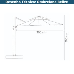 Ombrelone-Belize-Grafite-com-Base-150L