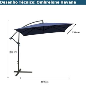 Ombrelone-Havana-Azul-Marinho-ase-Lateral-HDPE