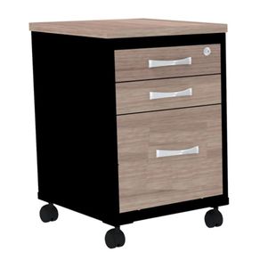 Gaveteiro-Volante-3-gavetas-Noce-Naturalle-Preto