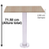 Mesa-Beta-Fixa-Inox-7150-cm--Alt--Disco-Redondo-tampo-casablanca.-medidas-v2