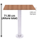 Mesa-Beta-Fixa-Inox-7150-cm--Alt--Disco-Redondo-tampo-nuce-naturalle-medidas-v2