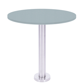 Mesa-Beta-Fixa-Inox-7150-cm--Alt--Disco-Redondo-tampo-cinza