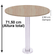 Mesa-Beta-Fixa-Inox-7150-cm--Alt--Disco-Redondo-tampo-casablanca-medidas