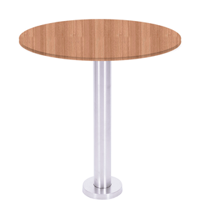 Mesa-Beta-Fixa-Inox-7150-cm--Alt--Disco-Redondo-tampo-nuce-naturall Mesa-Beta-Fixa-Inox-7150-cm--Alt--Disco-Redondo-tampo-nuce-naturall