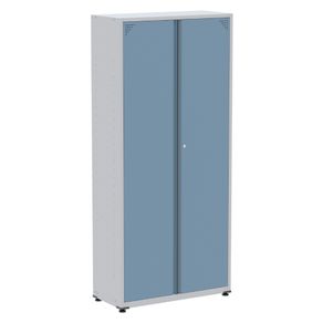 Armario-Alto-2-portas-Pandin-90-cm--Largura--Inmetro-Estrutura-e-Portas-Aco-Cinza-c--Chave-Fechado-de-Lado