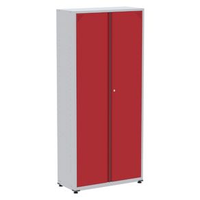 Armario-Alto-2-portas-Pandin-90-cm--Largura--Inmetro-Estrutura-e-Portas-Aco-Cinza-c--Chave-Fechado-de-Lado