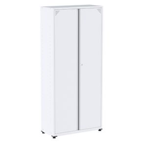 Armario-Alto-2-portas-Pandin-90-cm--Largura--Inmetro-Estrutura-e-Portas-Aco-Cinza-c--Chave-Fechado-de-Lado
