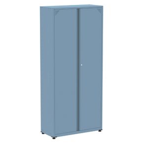 Armario-Alto-2-portas-Pandin-90-cm--Largura--Inmetro-Estrutura-e-Portas-Aco-Cinza-c--Chave-Fechado-de-Lado