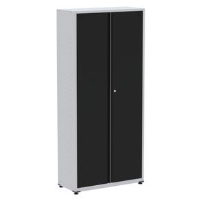 Armario-Alto-2-portas-Pandin-80-cm--Largura--Inmetro-Estrutura-e-Portas-Aco-Cinza-c--Chave-Fechado-de-Lado