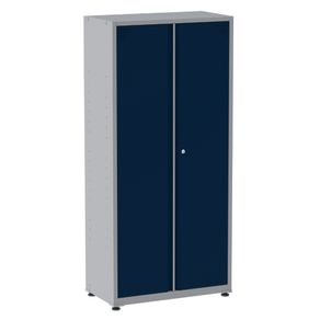 Armario-Alto-2-portas-Pandin-80-cm--Largura--Inmetro-Estrutura-e-Portas-Aco-Cinza-c--Chave-Fechado-de-Lado