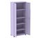 Armario-Alto-2-portas-Pandin-80-cm--Largura--Inmetro-Estrutura-e-Portas-Aco-Cinza-c--Chave-Aberto-de-Lado