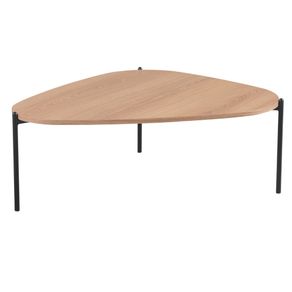 Mesa-de-Centro-Organica-Artesano-77-cm--Largura--em-MDP-Hanover--Mel--e-Pes-em-Aco-Preto