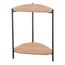 Mesa-Lateral-de-Apoio-Organica-Artesano-45-cm--Largura--em-MDP-Hanover--Mel--e-Pes-em-Aco-Preto