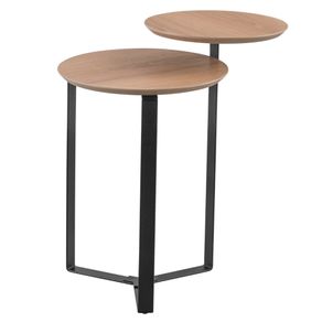 Mesa-Lateral-Industria-lChanfrada-Artesano-44-cm--Largura--2-Tampos-MDP-Hanover--Mel--Pe-Aco-Preto