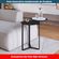 Mesa-Lateral-Industrial-Chanfrada-Artesano-44-cm--Largura--2-Tampos-MDP-Nero--Preto--Pe-Aco-Preto-Ambientada