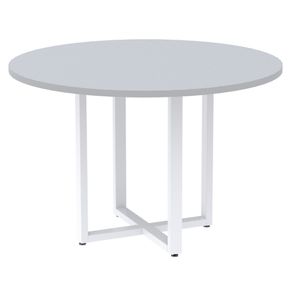 Mesa-de-Reuniao-Redonda-P25-Pandin-110-cm--Largura--Tampo-MDP-Cinza-Pe-Aco-Tubular-Branco
