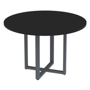 Mesa-de-Reuniao-Redonda-P25-Pandin-110-cm--Largura--Tampo-MDP-Preto-Pe-Aco-Tubular-Grafico