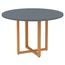 Mesa-de-Reuniao-Redonda-P25-Pandin-110-cm--Largura--Tampo-MDP-Grafito-Pe-Aco-Tubular-Laranja