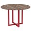 Mesa-de-Reuniao-Redonda-P25-Pandin-110-cm--Largura--Tampo-MDP-Walnut-Pe-Aco-Tubular-Vermelho