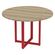Mesa-de-Reuniao-Redonda-P25-Pandin-110-cm--Largura--Tampo-MDP-Noce-Naturalle-Pe-Aco-Tubular-Vermelho Mesa-de-Reuniao-Redonda-P25-Pandin-110-cm--Largura--Tampo-MDP-Noce-Naturalle-Pe-Aco-Tubular-Vermelho