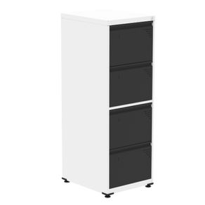 Armario-de-Arquivo-Oficio-4-Gavetas-Pandin-47-cm--Larg--Aco-Branco-c--Frente-Gaveta-Preta-c--Chave