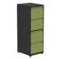 Armario-de-Arquivo-Oficio-4-Gavetas-Pandin-47-cm--Larg--Aco-Preto-c--Frente-Gaveta-Verde-c--Chave