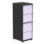 Armario-de-Arquivo-Oficio-4-Gavetas-Pandin-47-cm--Larg--Aco-Preto-c--Frente-Gaveta-Lilas-c--Chave