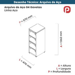 Armario-de-Arquivo-Oficio-4-Gavetas-Pandin-Desenho-tecnico