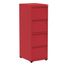 Armario-de-Arquivo-Oficio-4-Gavetas-Pandin-47-cm--Larg--Estrutura-e-Gavetas-Aco-Vermelho-com-Chave