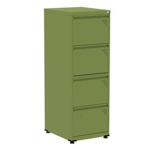 Armario-de-Arquivo-Oficio-4-Gavetas-Pandin-47-cm--Larg--Estrutura-e-Gavetas-Aco-Verde-com-Chave