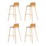 1-Kit-4-Banquetas-Altas-Hana-RIvatti-8950-cm--Altura--em-PP-Amarelo-Mel-e-Base-em-Aco-Pintada-a-Po