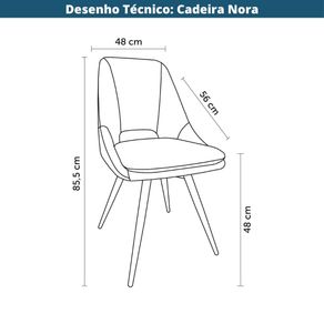 12-Kit-2-Cadeiras-Nora-Rivatti-48-cm--Largura--Estofado-em-Tecido-Off-White-Base-Aco-Preto-Pintado-a-Po-Desenho-Tecnico