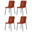15-Kit-4-Cadeiras-Celeste-Rivatti-43-cm--Largura--em-PU-Marrom-e-Base-em-Aco-Preto-Pintada-a-Po